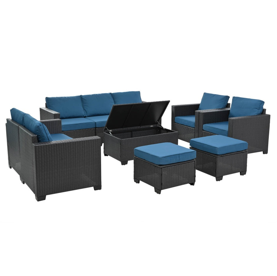 10 Piece Patio Furniture Set with Table