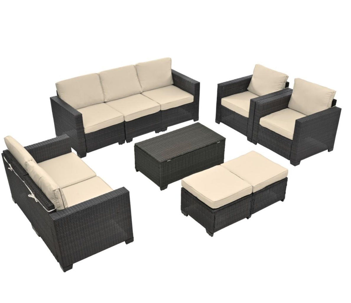 10 Piece Patio Furniture Set with Table