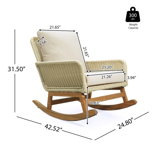 Contemporary Wicker Rocking Chair