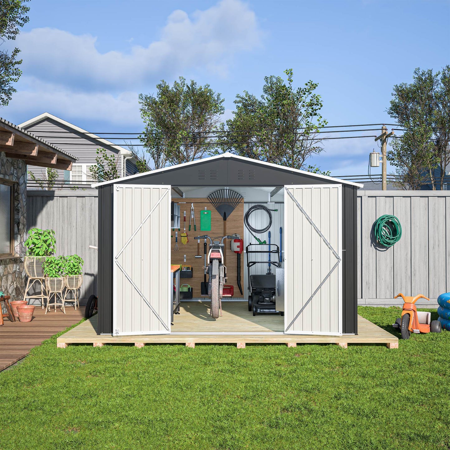 10x12 FT Outdoor Tool Storage Shed