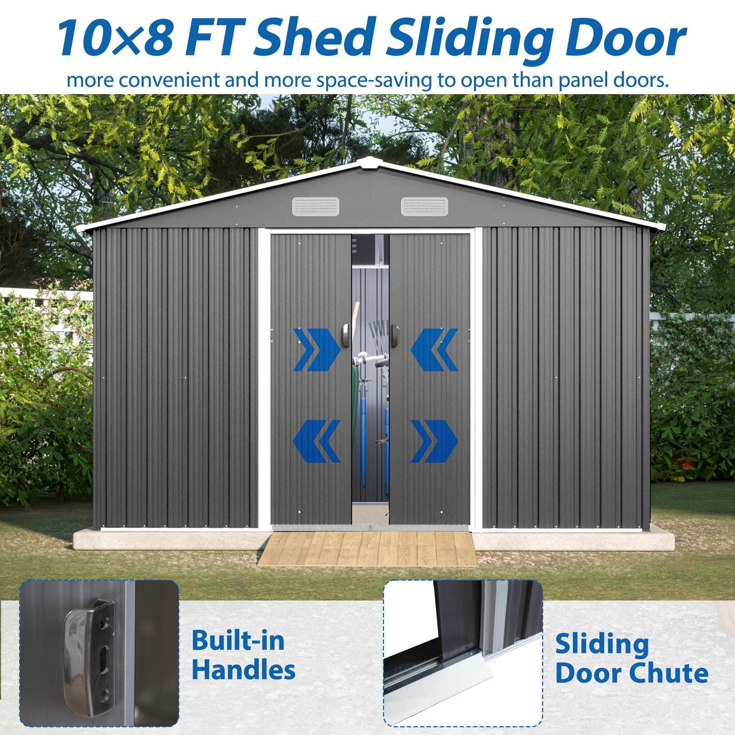 10x8 FT Outdoor Storage Shed