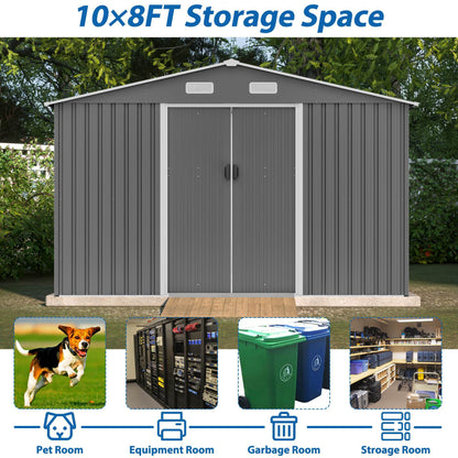10x8 FT Outdoor Storage Shed
