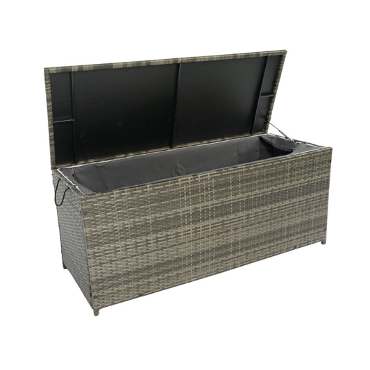 113 Gallon Wicker Patio Deck Box With Lid