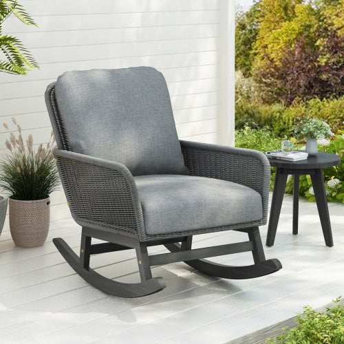 Contemporary Wicker Rocking Chair