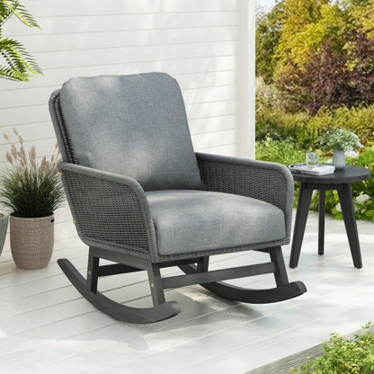 Contemporary Wicker Rocking Chair