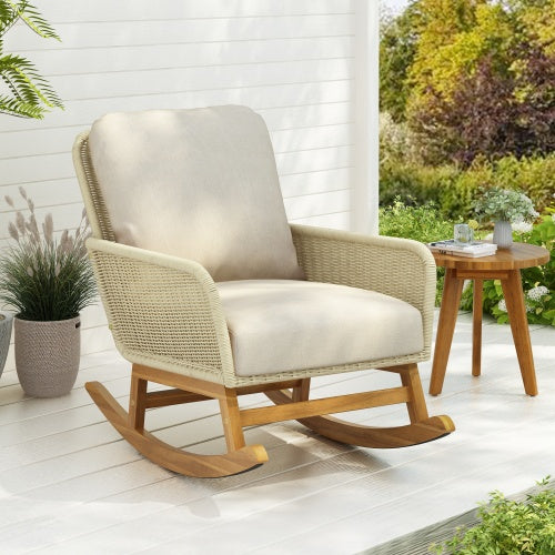 Contemporary Wicker Rocking Chair