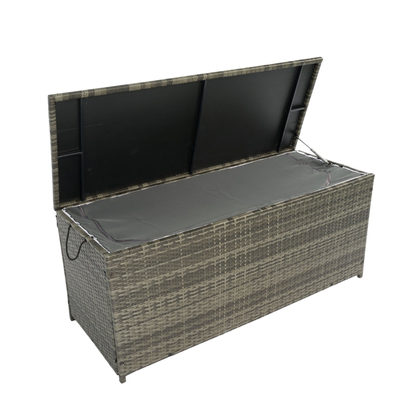 113 Gallon Wicker Patio Deck Box With Lid