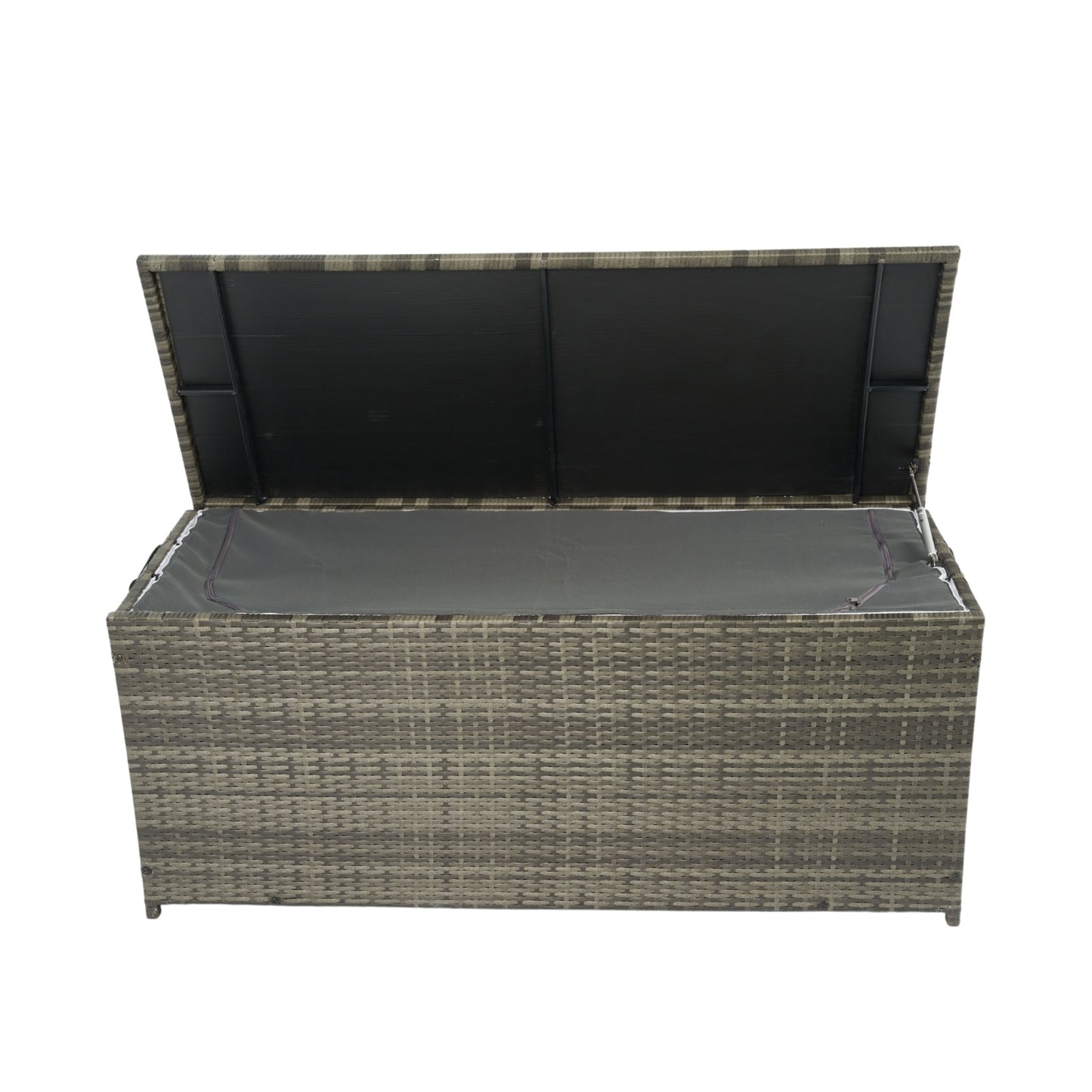 113 Gallon Wicker Patio Deck Box With Lid