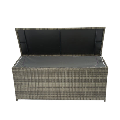 113 Gallon Wicker Patio Deck Box With Lid