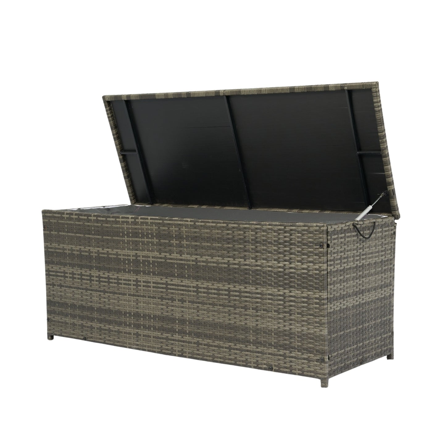 113 Gallon Wicker Patio Deck Box With Lid