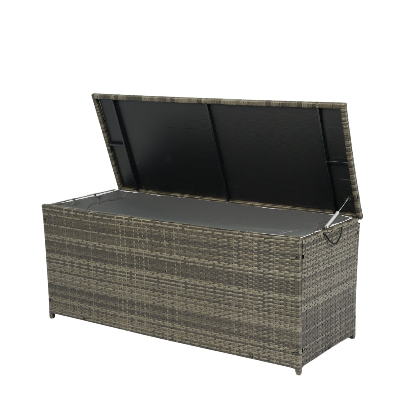 113 Gallon Wicker Patio Deck Box With Lid
