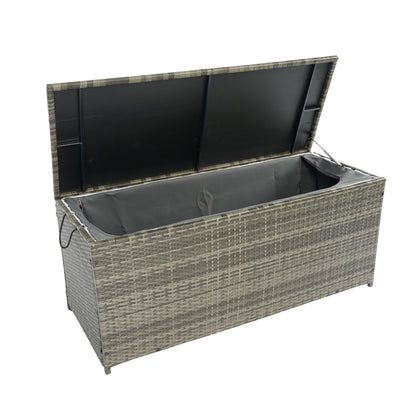 113 Gallon Wicker Patio Deck Box With Lid