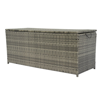 113 Gallon Wicker Patio Deck Box With Lid
