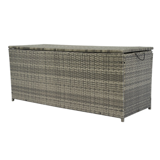 113 Gallon Wicker Patio Deck Box With Lid